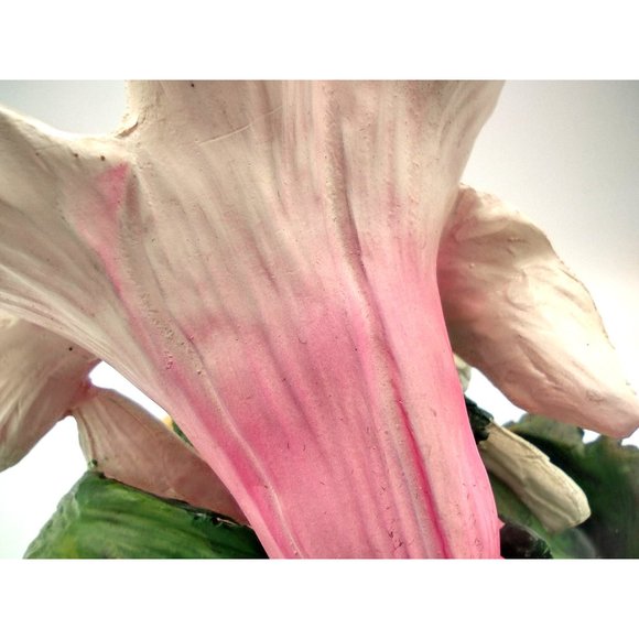 Hummingbird Votive Candle Holder Floral Marked DWK 2010 on back 6 Inches Tall - Picture 8 of 14